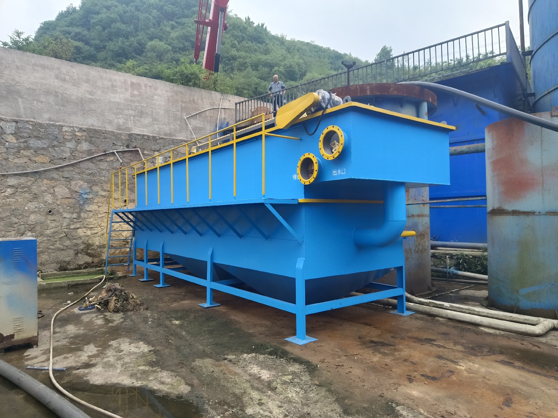 氣浮機，高效氣浮機，溶氣氣浮機，氣浮機安裝現(xiàn)場